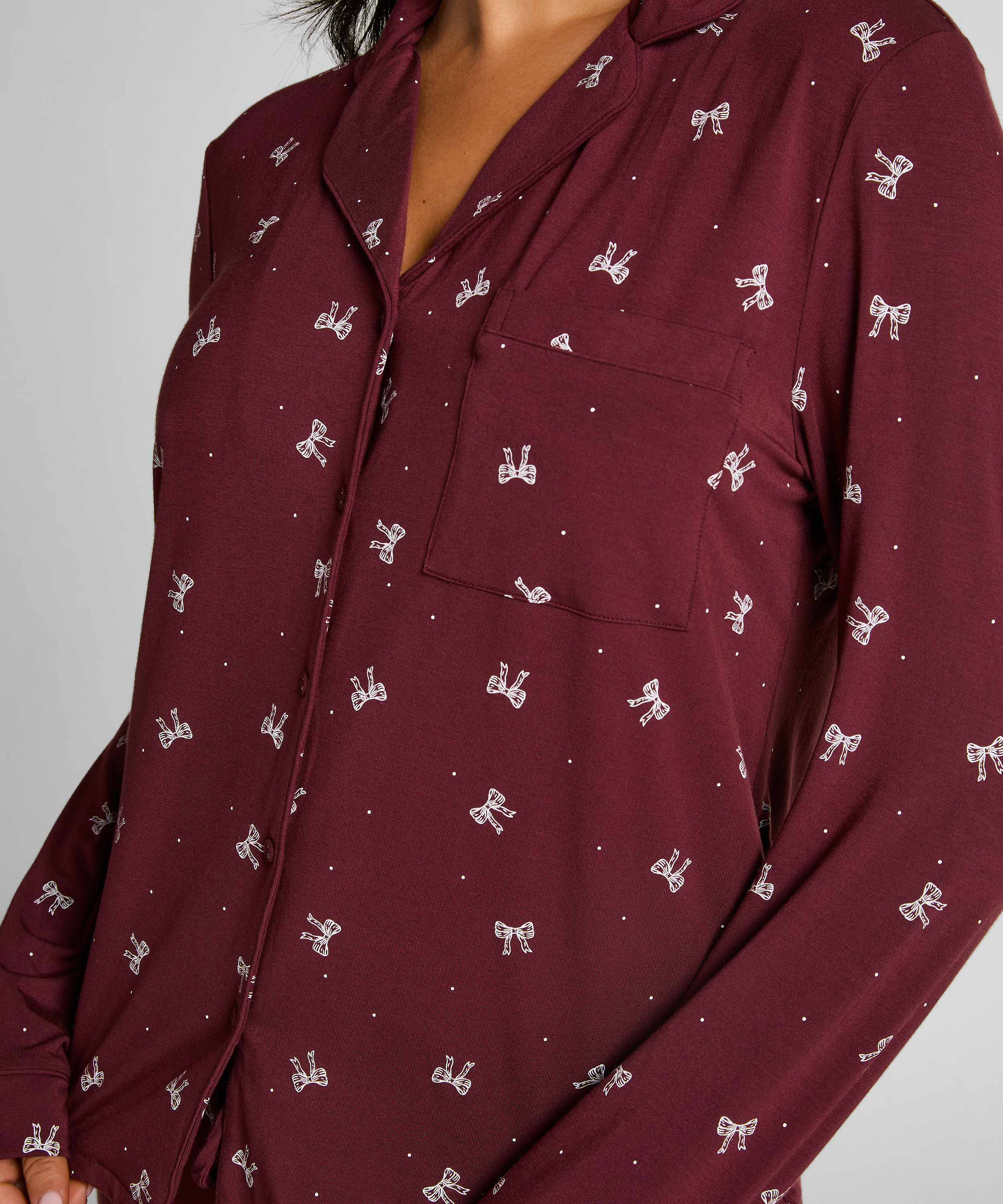 Narzutka Essential z dżerseju z długim rękawem, Fioletowy, main