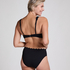 Scallop biustonosz bikini bez wkładek z fiszbinami, Czarny