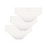 3 pary brazylian&oacute;w bawełnianych Georgia, Biały