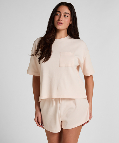 Pyjama Top Waffle, R&oacute;żowy