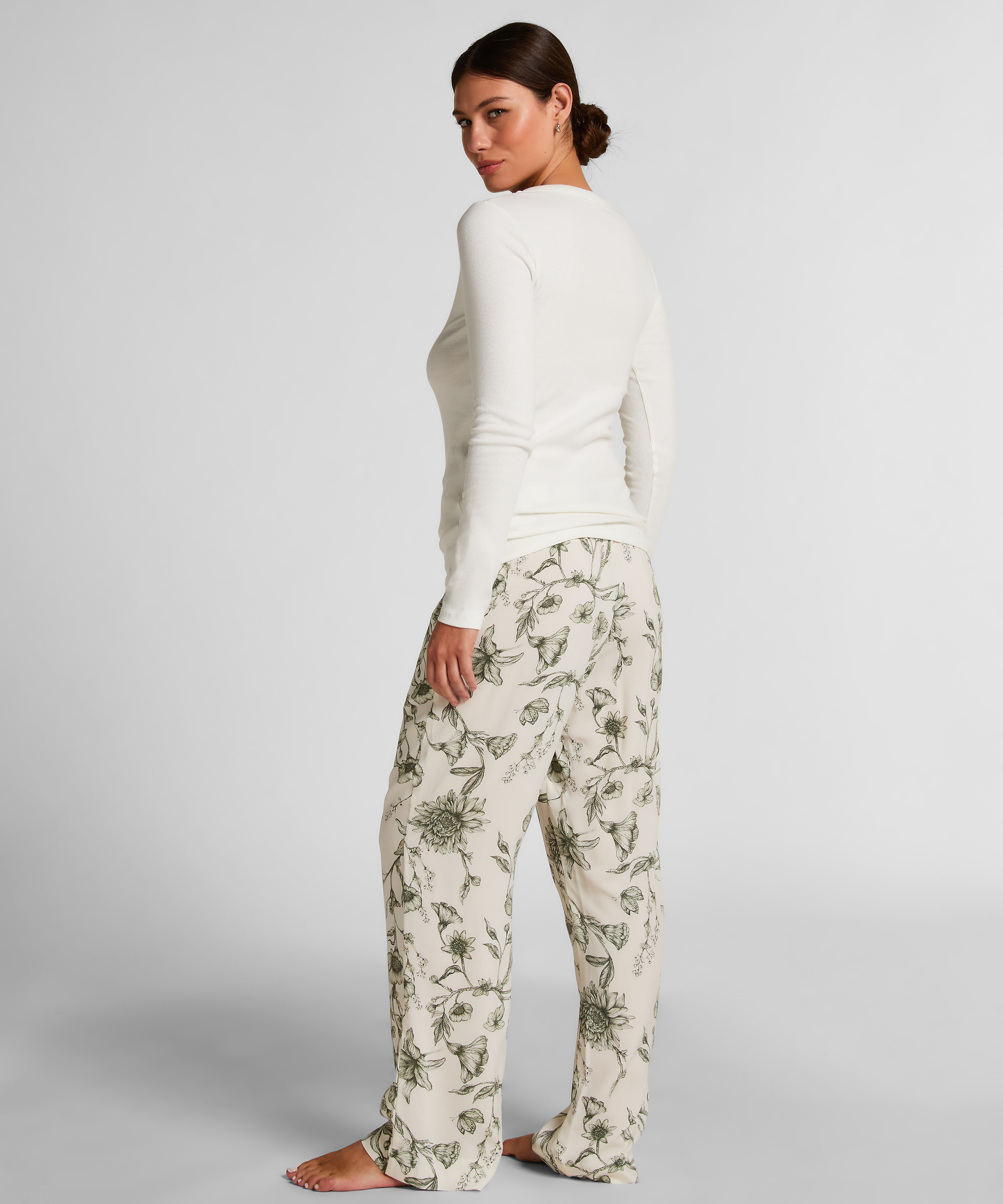 Top piżamowy Bawełna, Biały, main