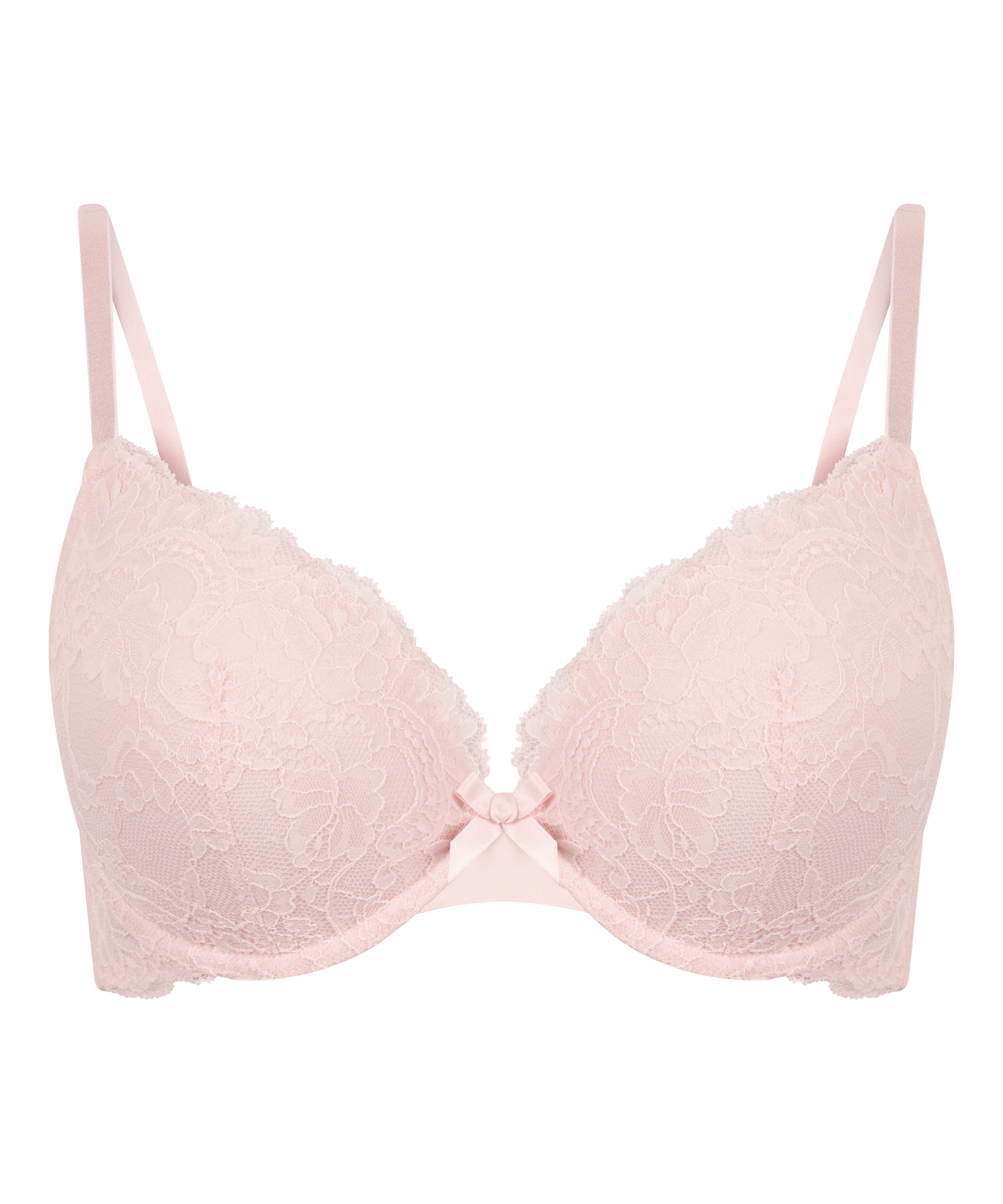 Biustonosz usztywniany push-up z fiszbinami Teddy, R&oacute;żowy, main
