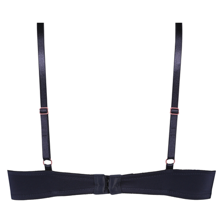 ﻿Biustonosz usztywniany z fiszbinami Plunge, Niebieski