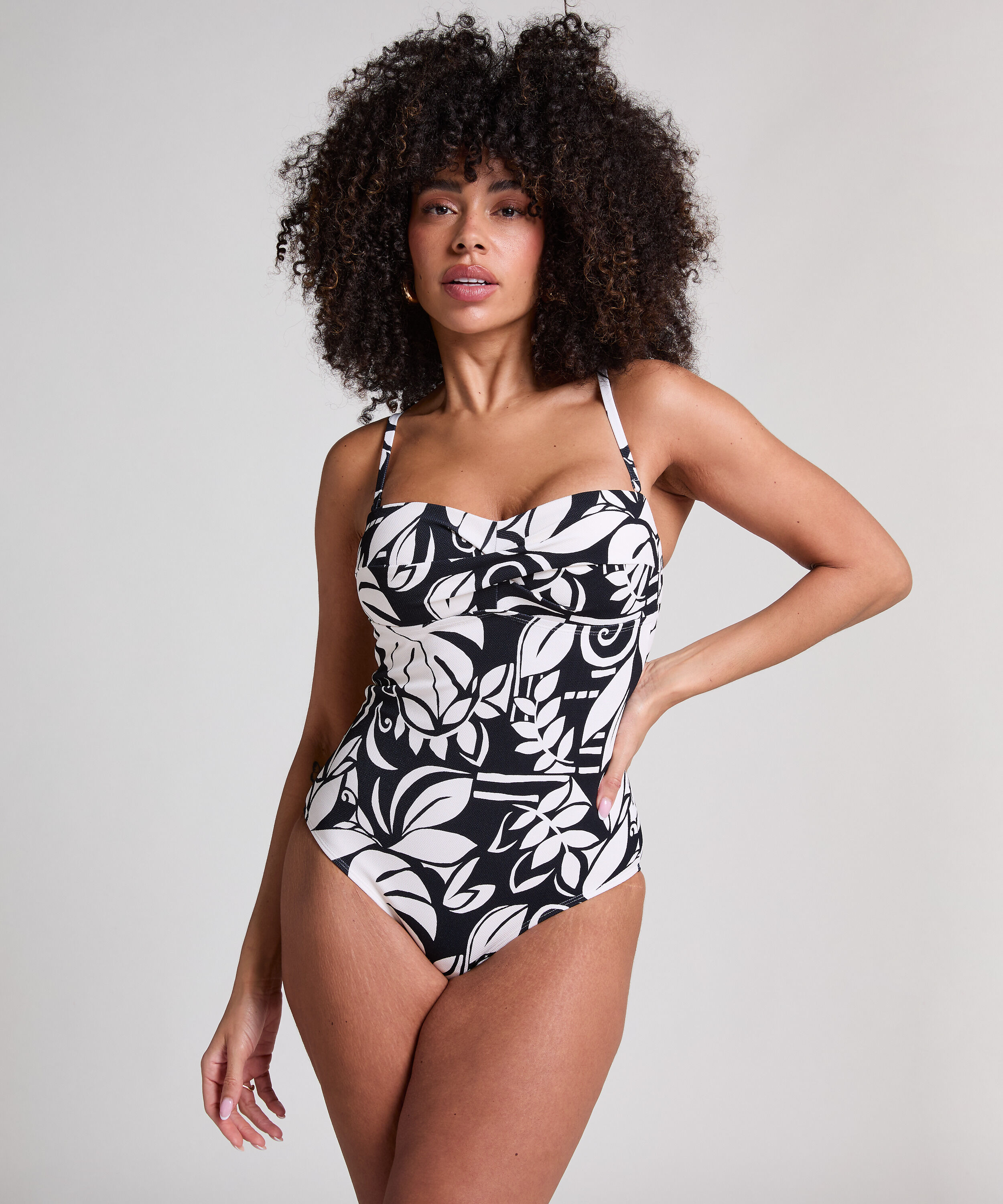 Str&oacute;j kąpielowy Mauritius typu bandeau, Czarny