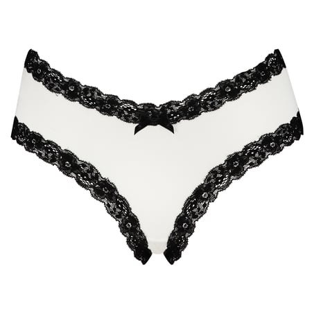 Brazyliany z mikrofibry w kształcie litery V, Biały