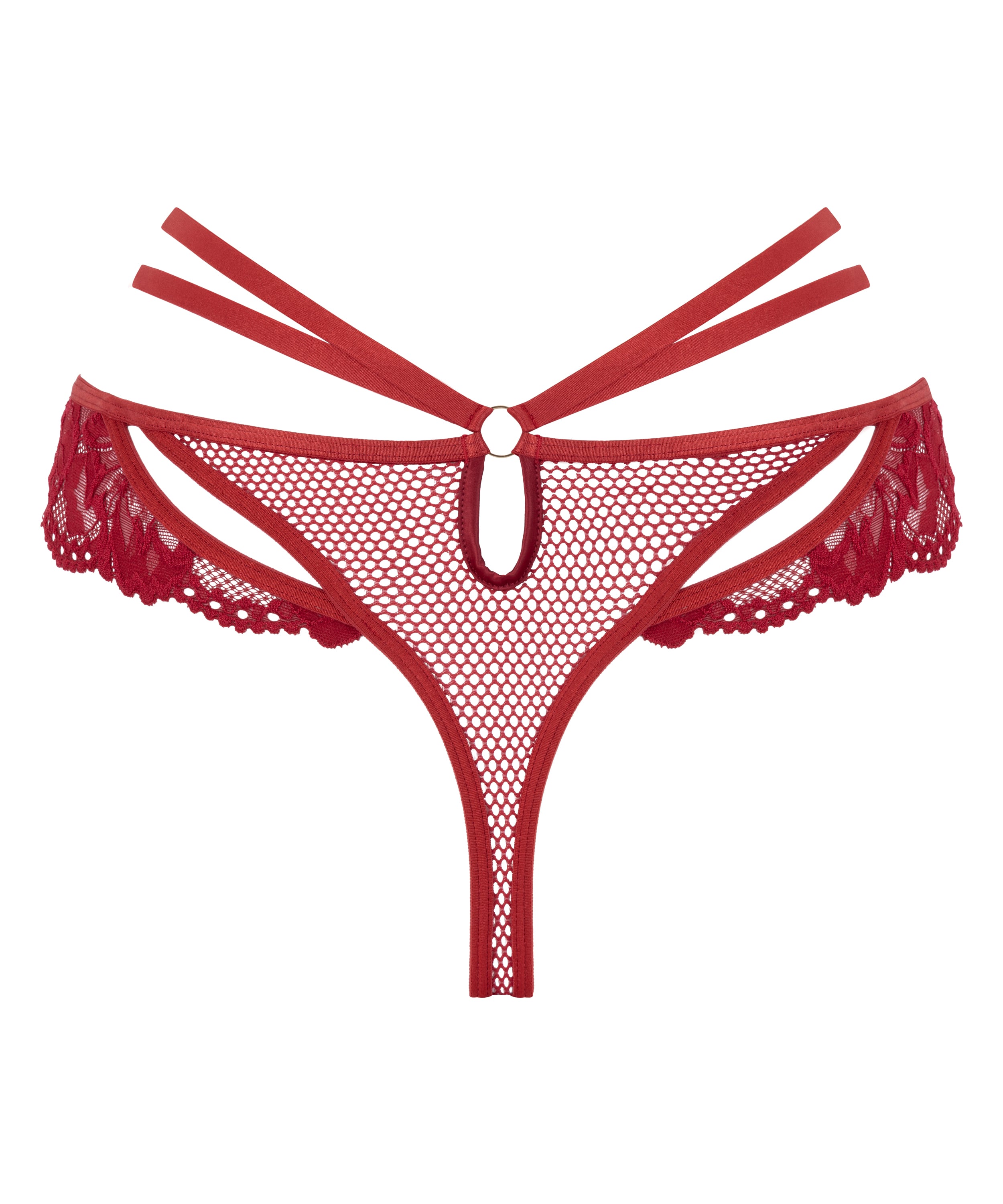 Wysoko wycięte stringi Pleasure, Czerwony, main