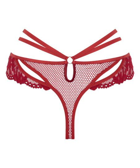 Wysoko wycięte stringi Pleasure, Czerwony