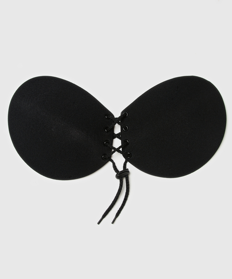 Samoprzylepny biustonosz push-up, Czarny