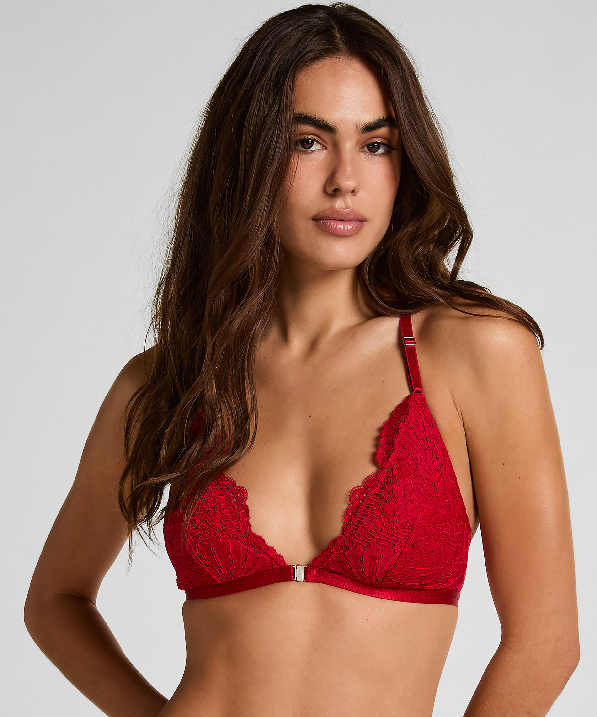 Tr&oacute;jkątny biustonosz bralette Whitney, Czerwony
