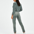 Tall velours Jogging pants, Zielony