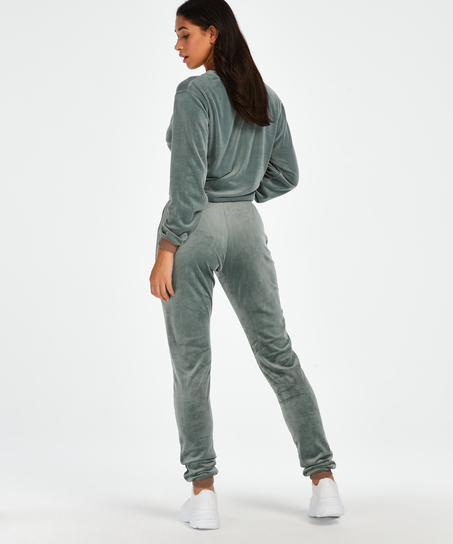 Tall velours Jogging pants, Zielony