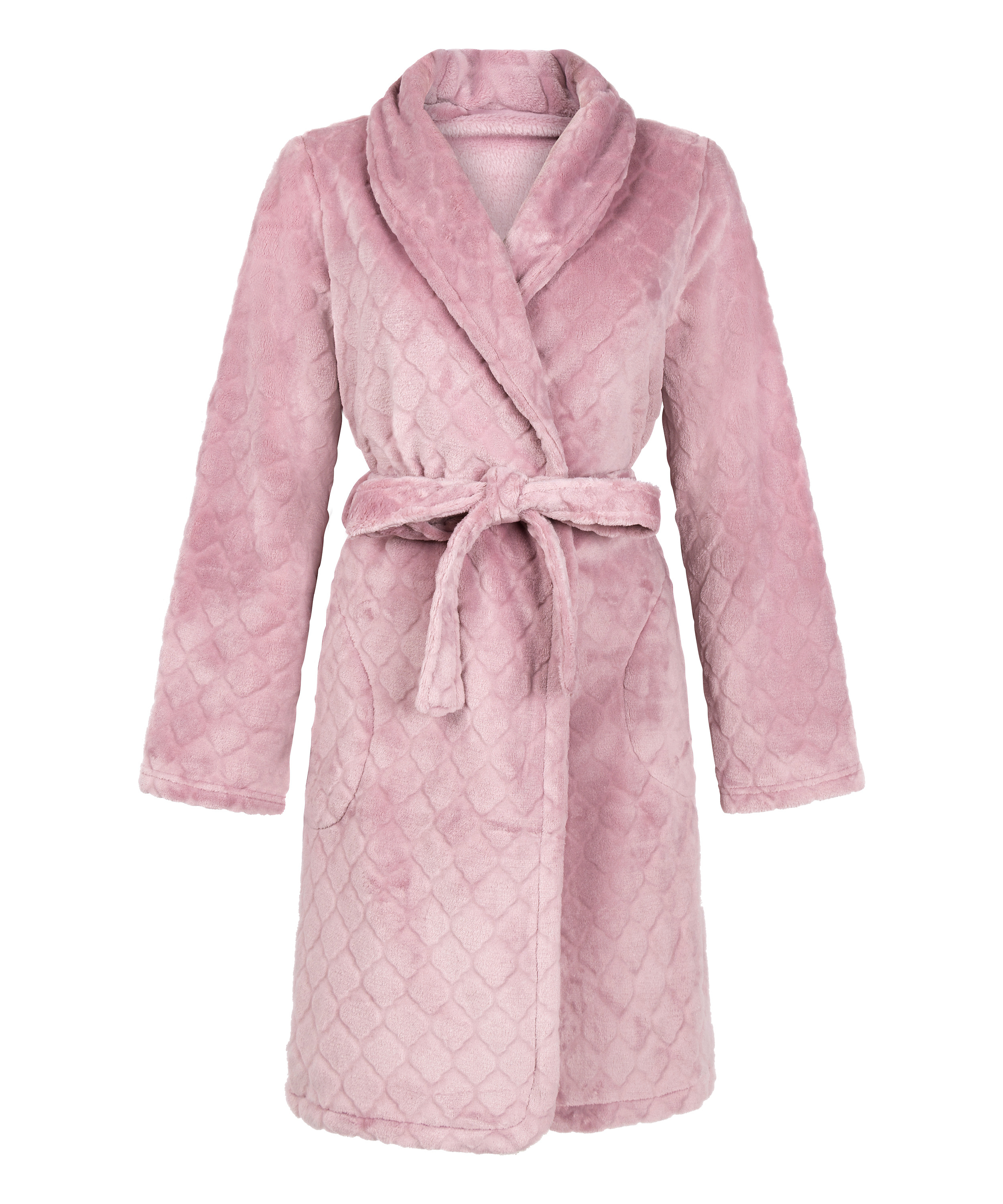 Kr&oacute;tki szlafrok fleece, Fioletowy, main
