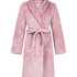 Kr&oacute;tki szlafrok fleece, Fioletowy