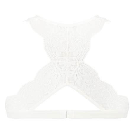 Halter racerback bralette, Biały