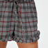 Twill Check pyjama shorts, Szary