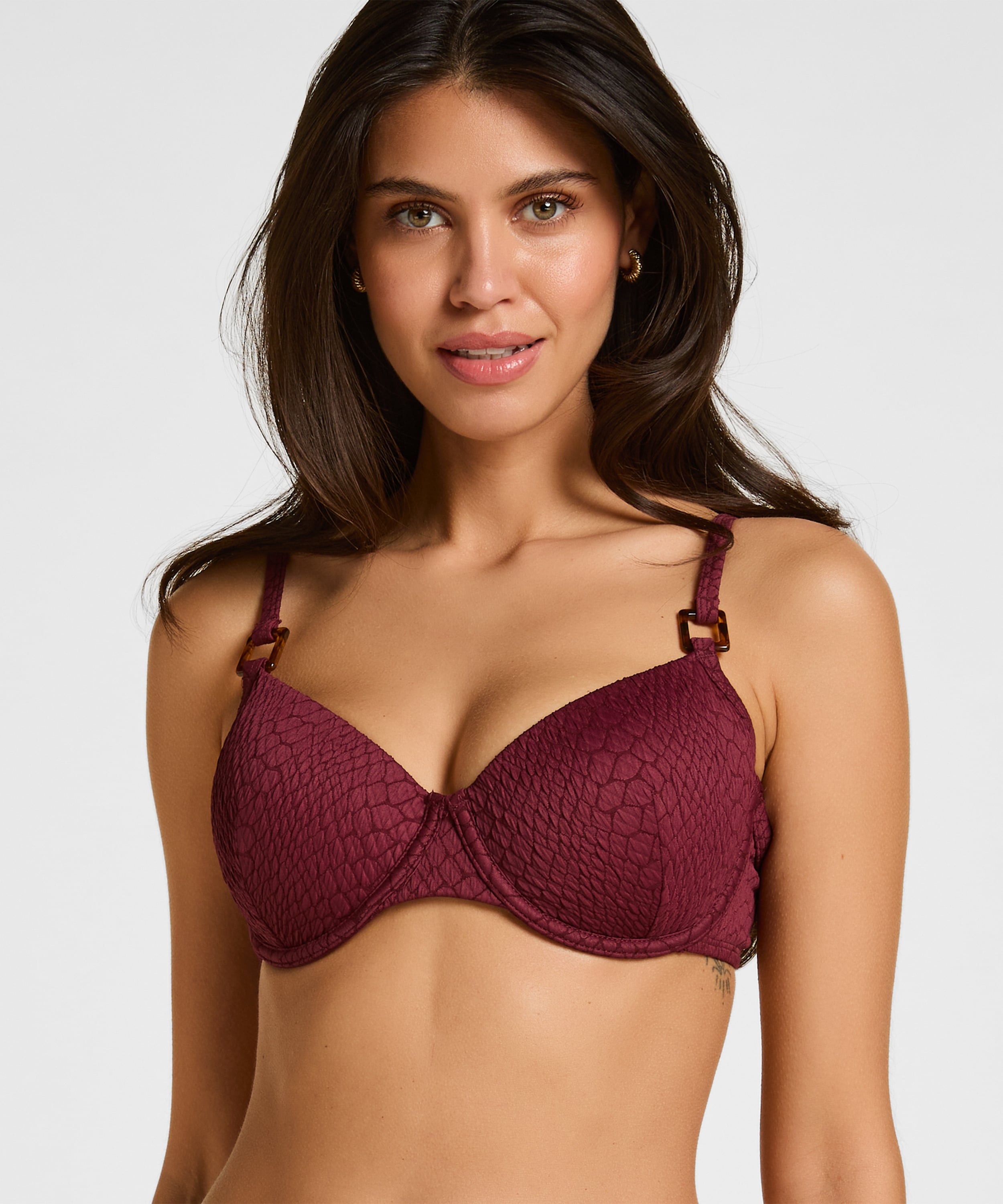 Tr&oacute;jkątny Top Bikini Aruba, Fioletowy, main