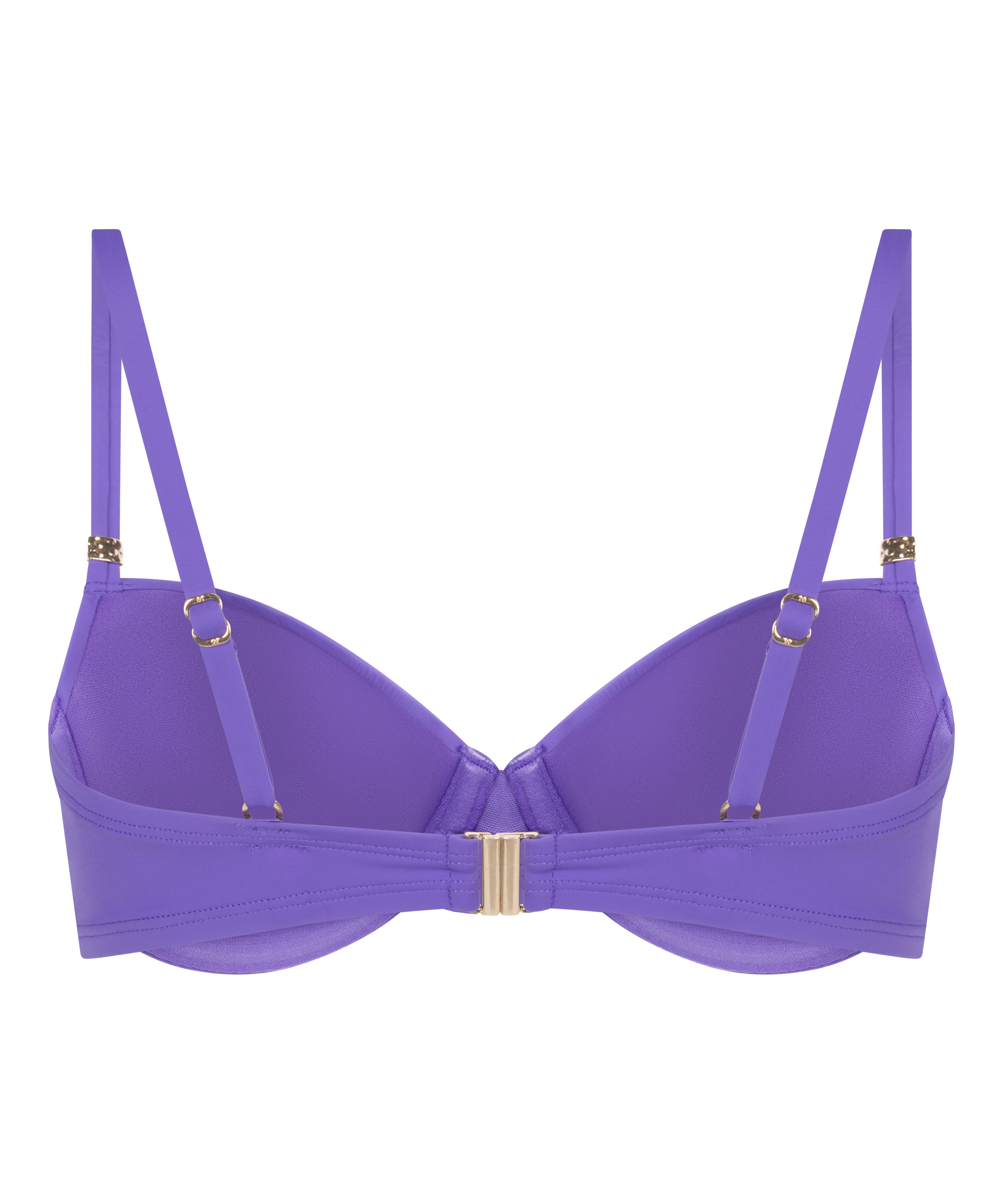 Luksusowy Biustonosz Bikini z Fiszbinami i Wkładkami, Fioletowy, main