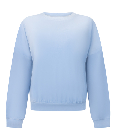 Welurowy top, Niebieski