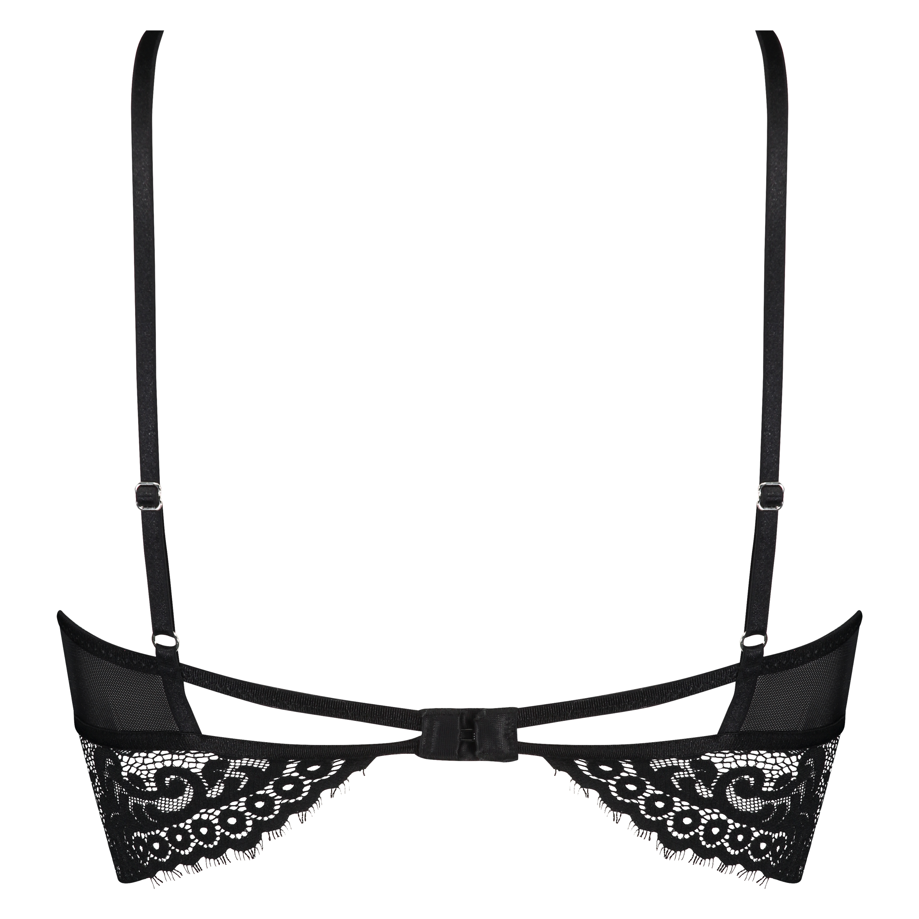 Donatella Longline Bralette, Czarny, main