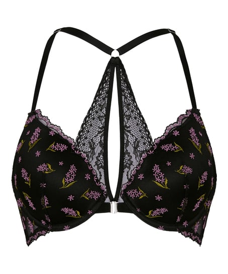 Biustonosz typu push-up Iris, Czarny