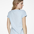 Chest Print SS Top, Niebieski