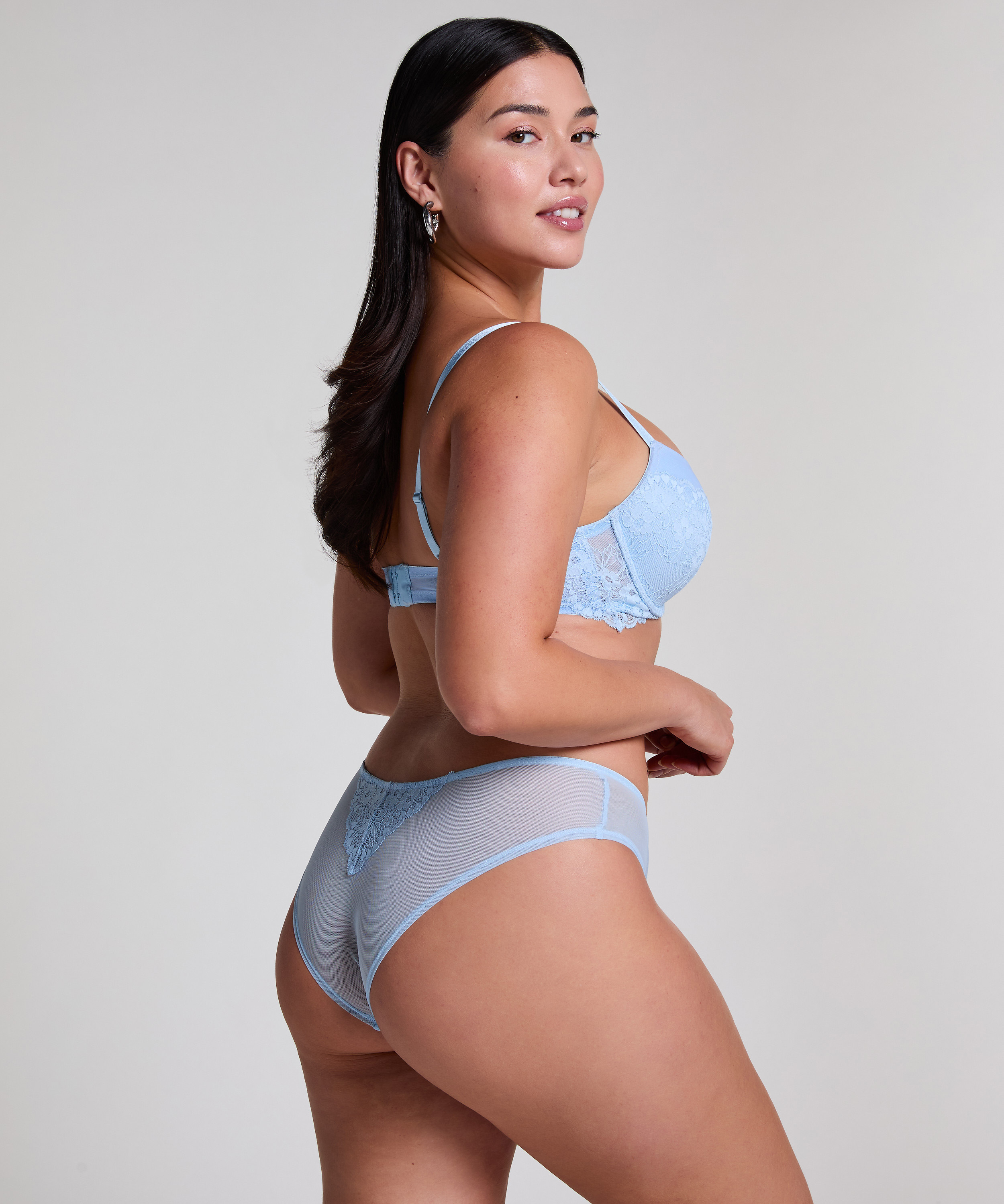 Biustonosz usztywniany z fiszbinami Cherry, Niebieski, main