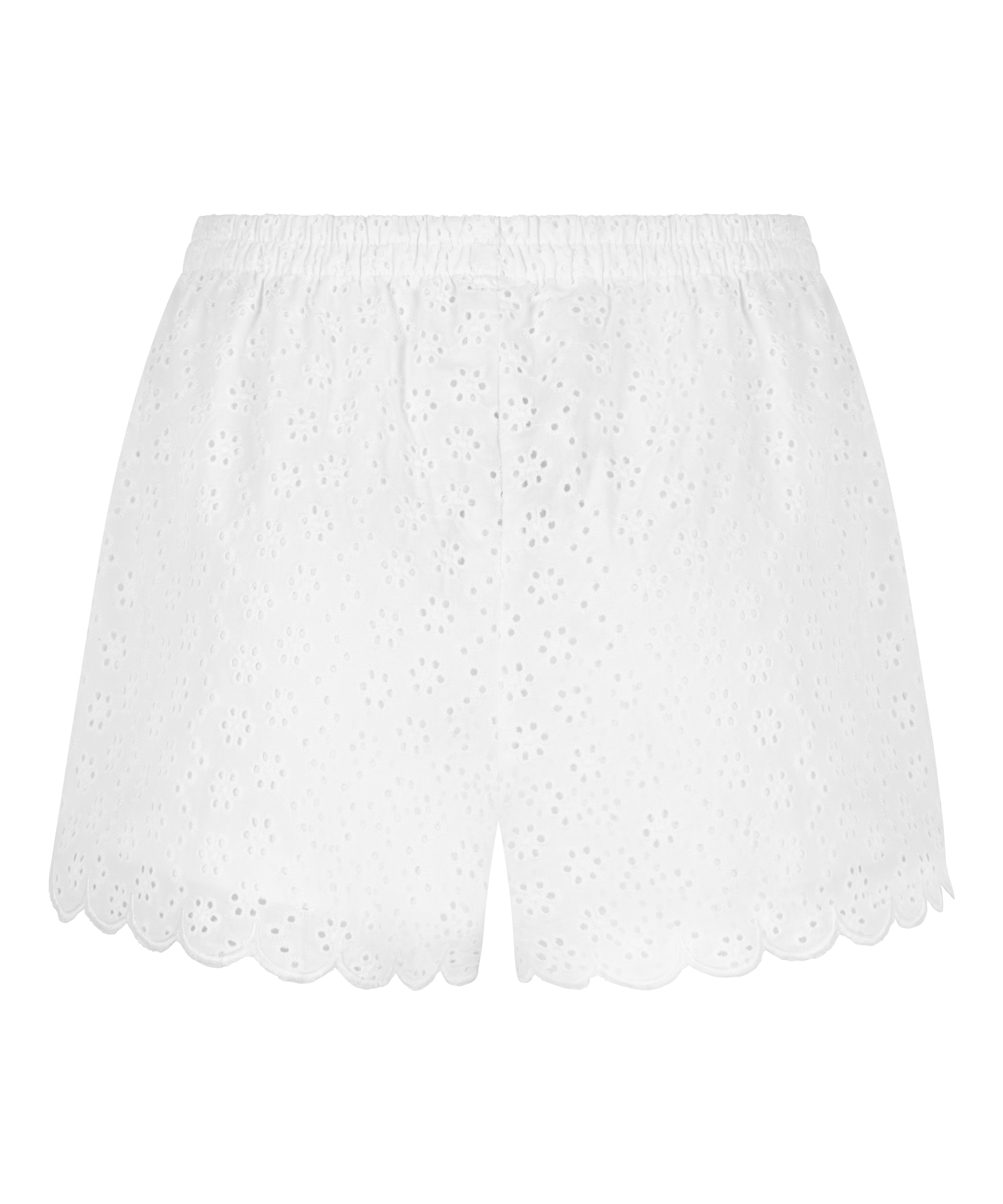 Szorty Broiderie Anglaise, Biały, main