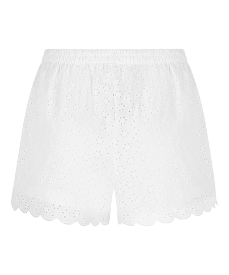 Szorty Broiderie Anglaise, Biały