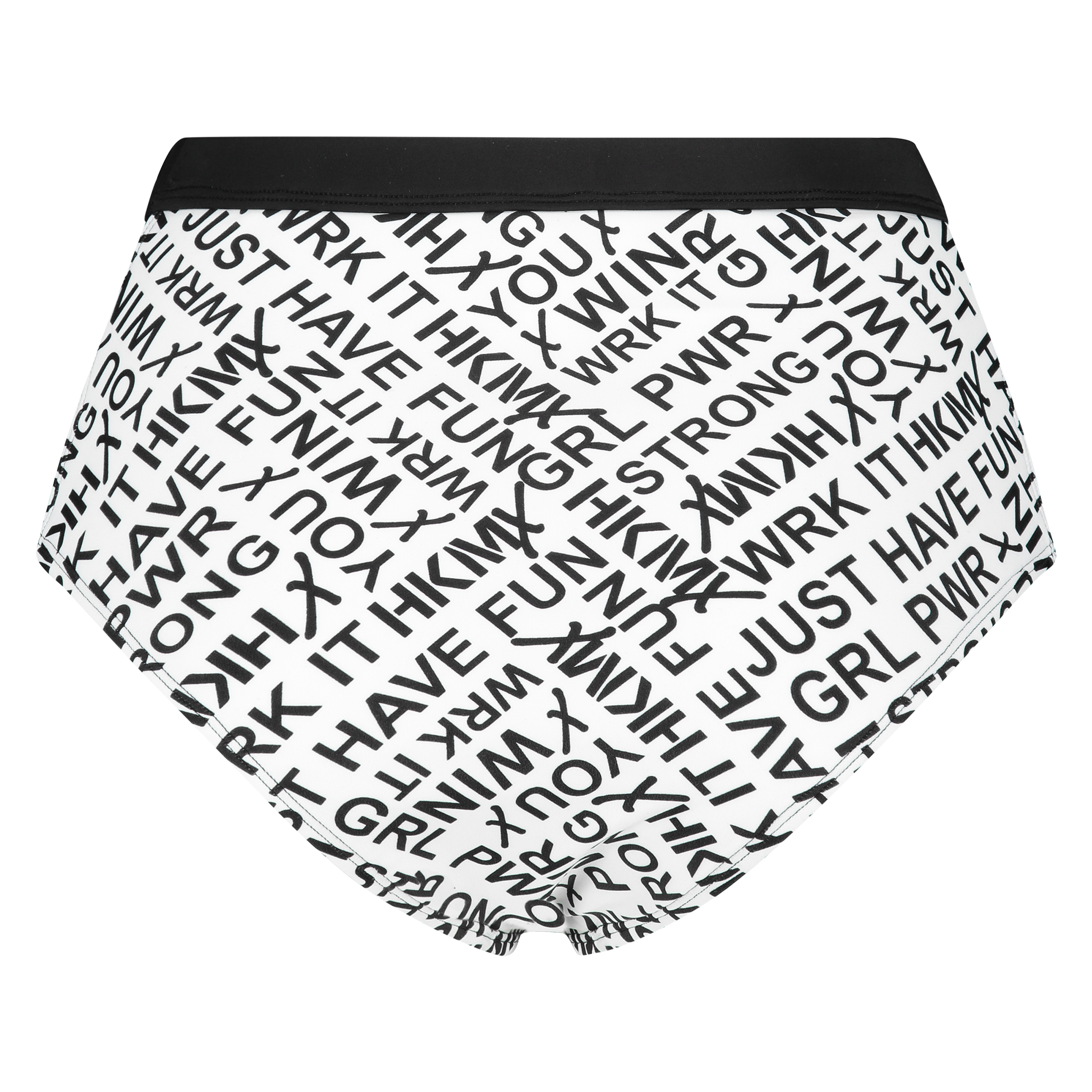 HKMX High Waist Cheeky Bikini Bottoms, Biały, main