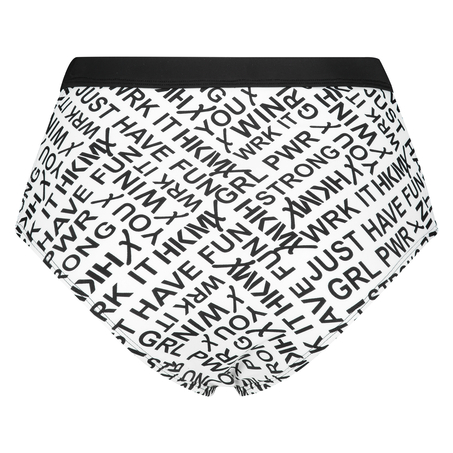 HKMX High Waist Cheeky Bikini Bottoms, Biały