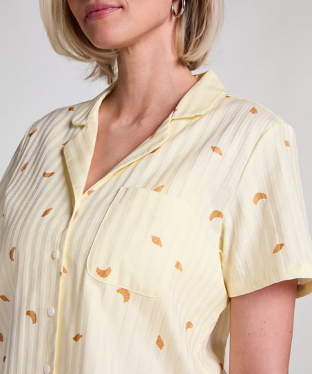 Bluza bawełniana w paski, Ż&oacute;łty