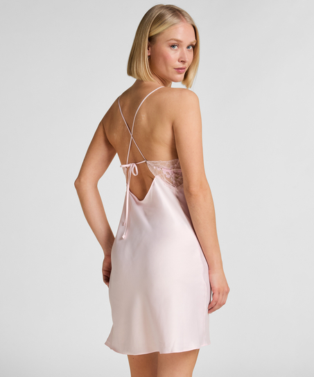 Satynowa Koszulka Nocna Miri, R&oacute;żowy