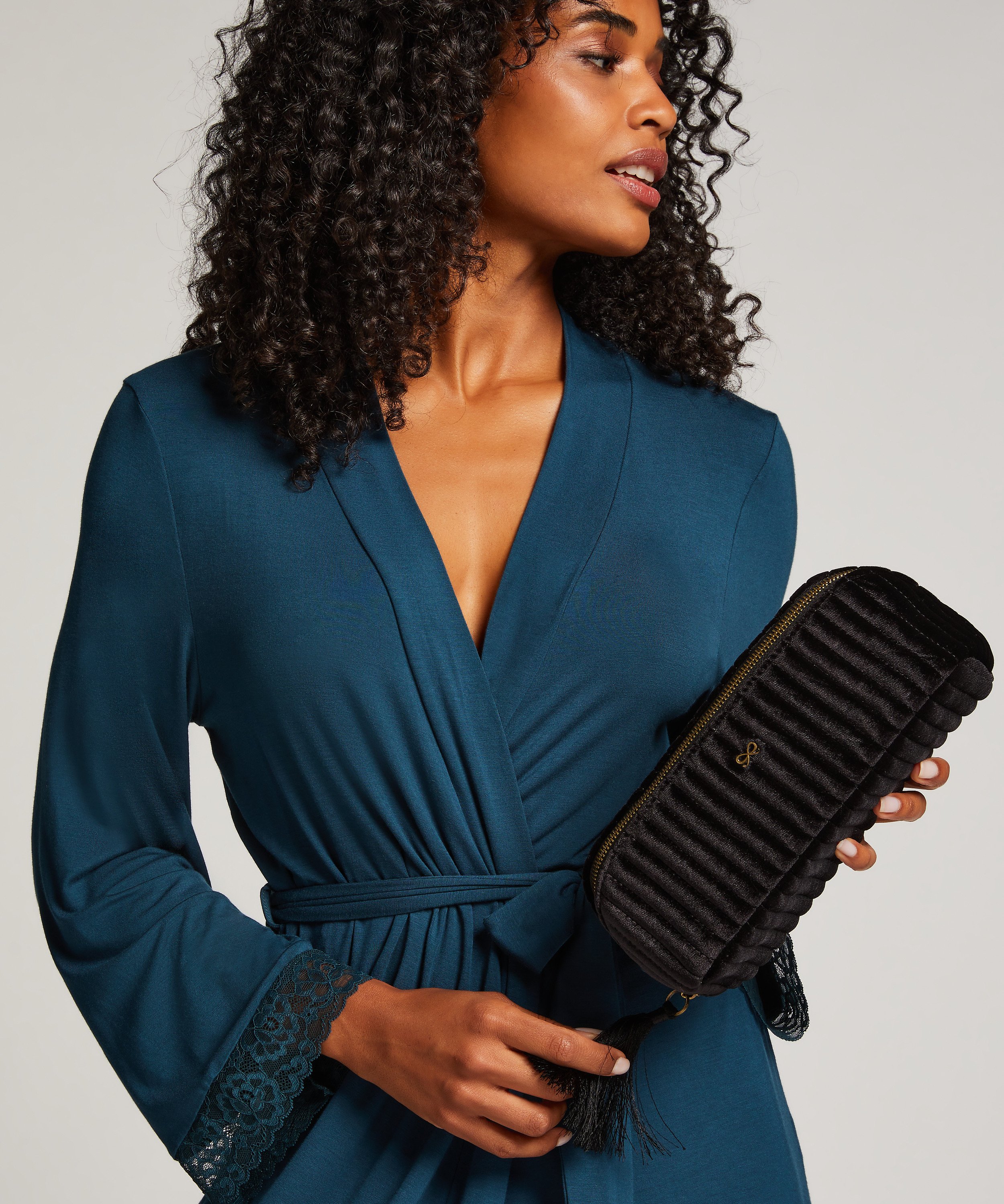 Velvet Make-Up Bag, R&oacute;żowy, main