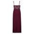 Long slip dress Modal lace, Czerwony