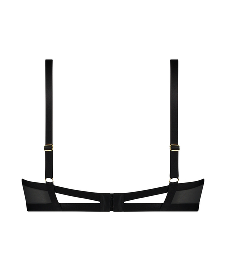 Biustonosz usztywniany z fiszbinami Seductress, Czarny