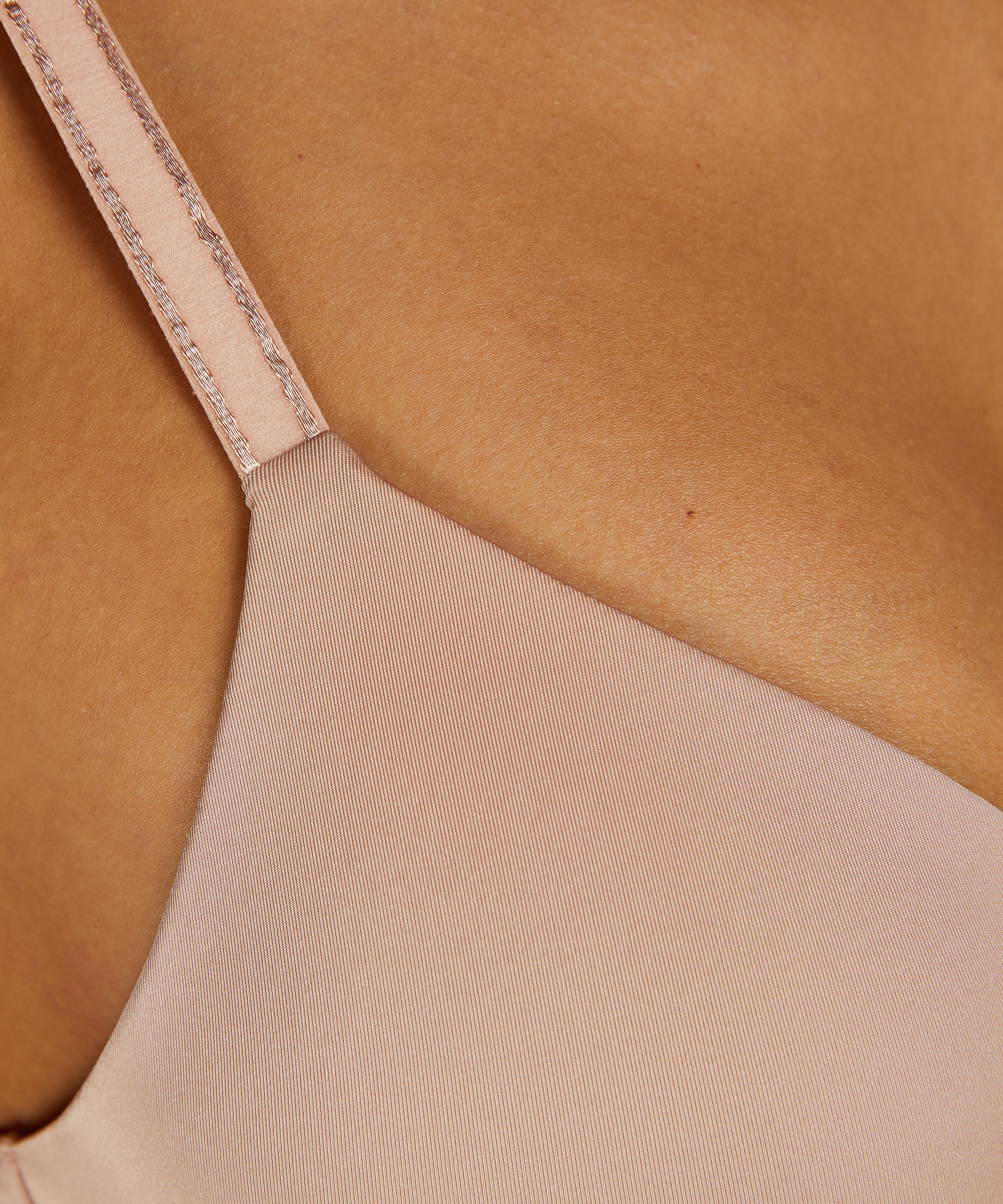 Usztywniany biustonosz push-up bez fiszbin Mona, Beżowy, main