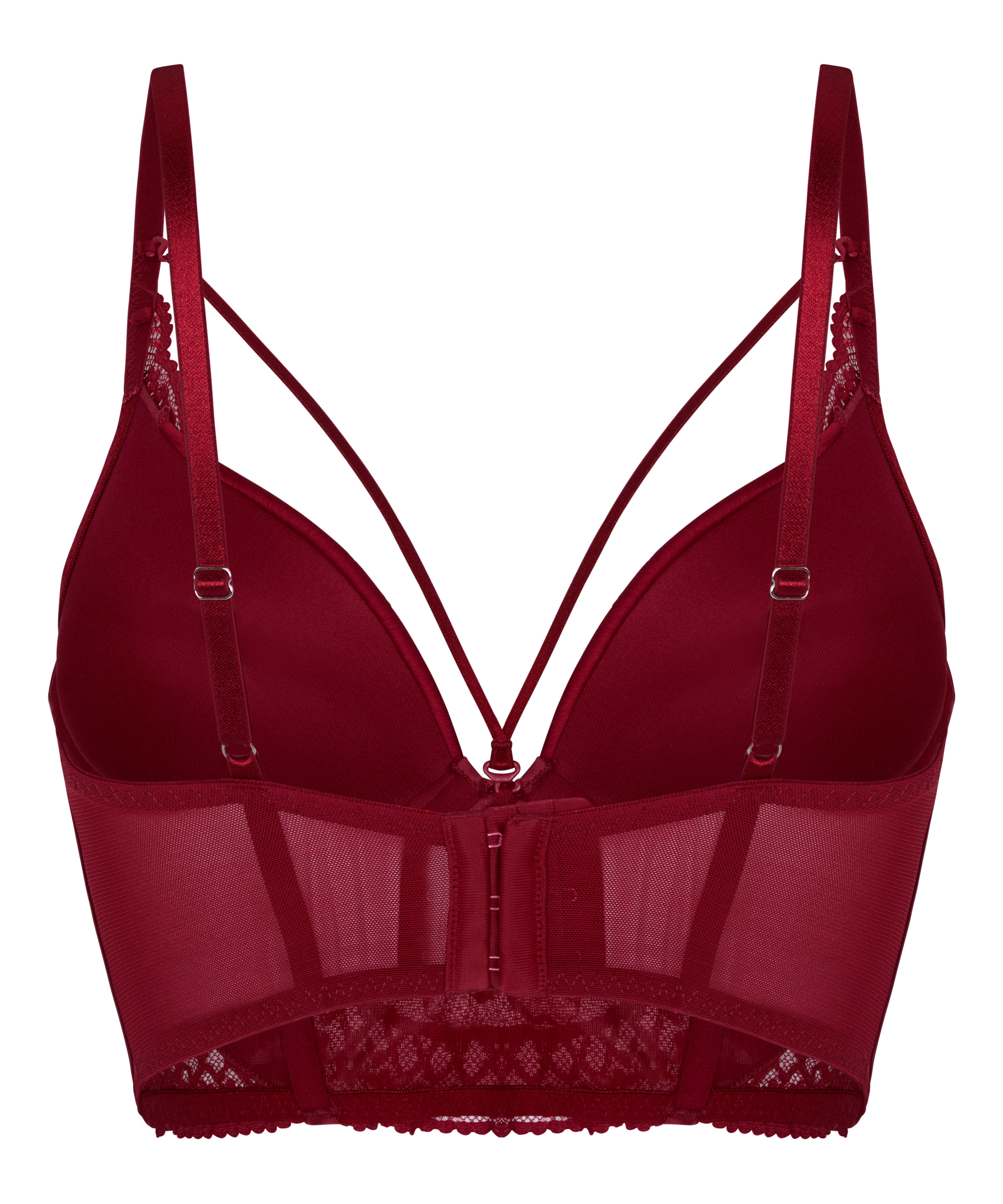 Biustonosz typu push‑up longline Tosca, Czerwony, main