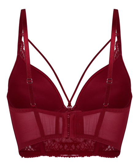 Biustonosz typu push‑up longline Tosca, Czerwony