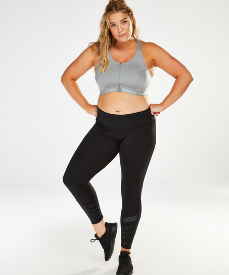 Legginsy HKMX Run Baby Run o normalnej talii, Czarny