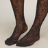 Tight Allover Lace Rhinestones, Czarny