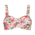 Usztywniona g&oacute;ra od bikini typu bandeau Tropical, Biały