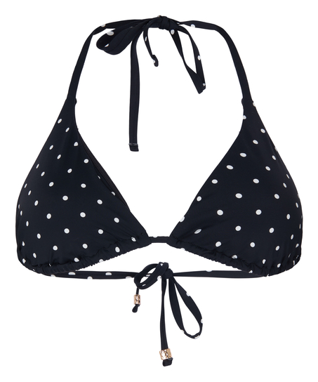 Triangle Bikini Top Luxe, Czarny