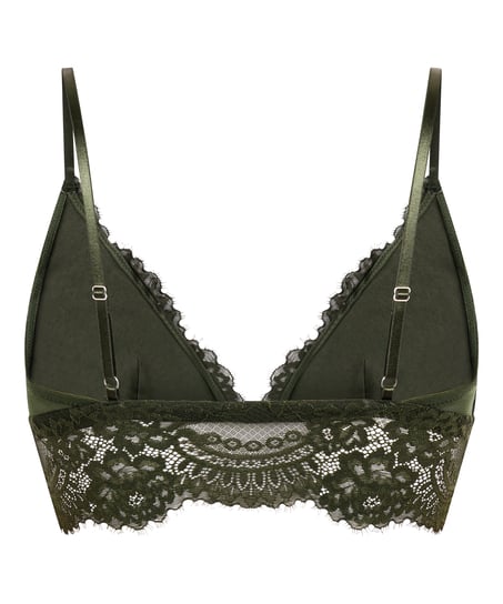 Tr&oacute;jkątny biustonosz bralette Amara, Zielony