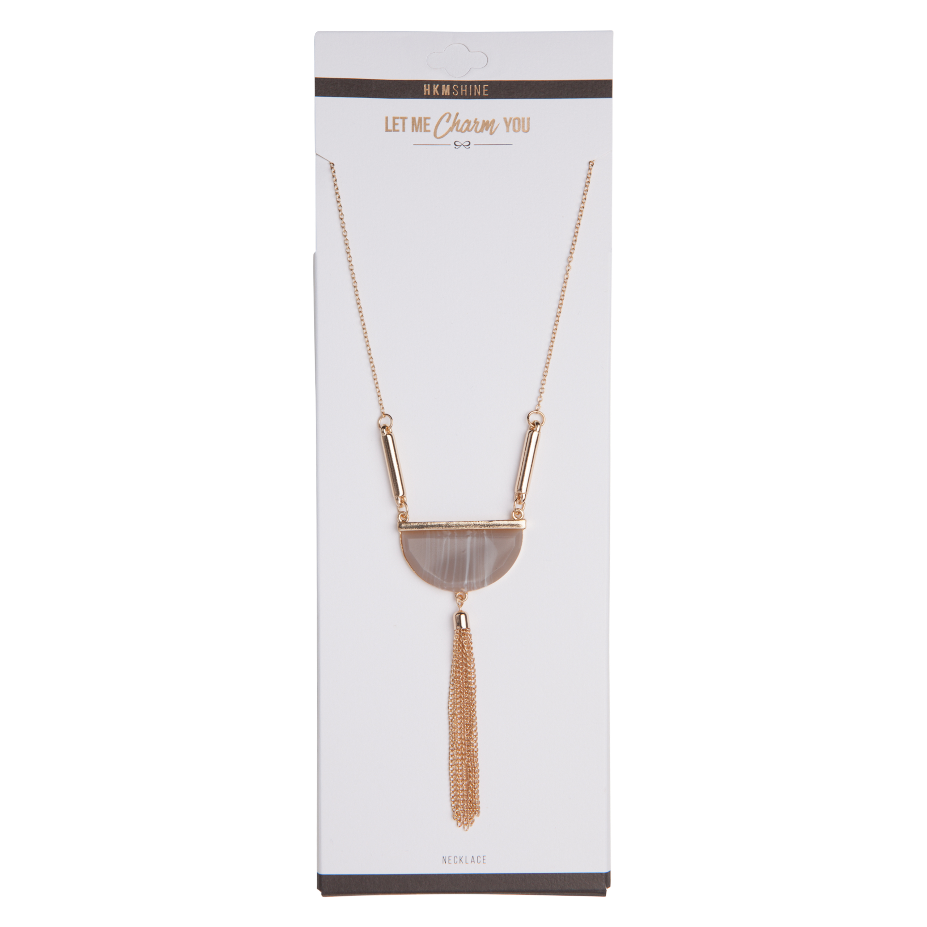 Marble Statement Necklace, Ż&oacute;łty, main