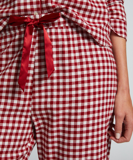 Piżama we wz&oacute;r Flannel, Czerwony