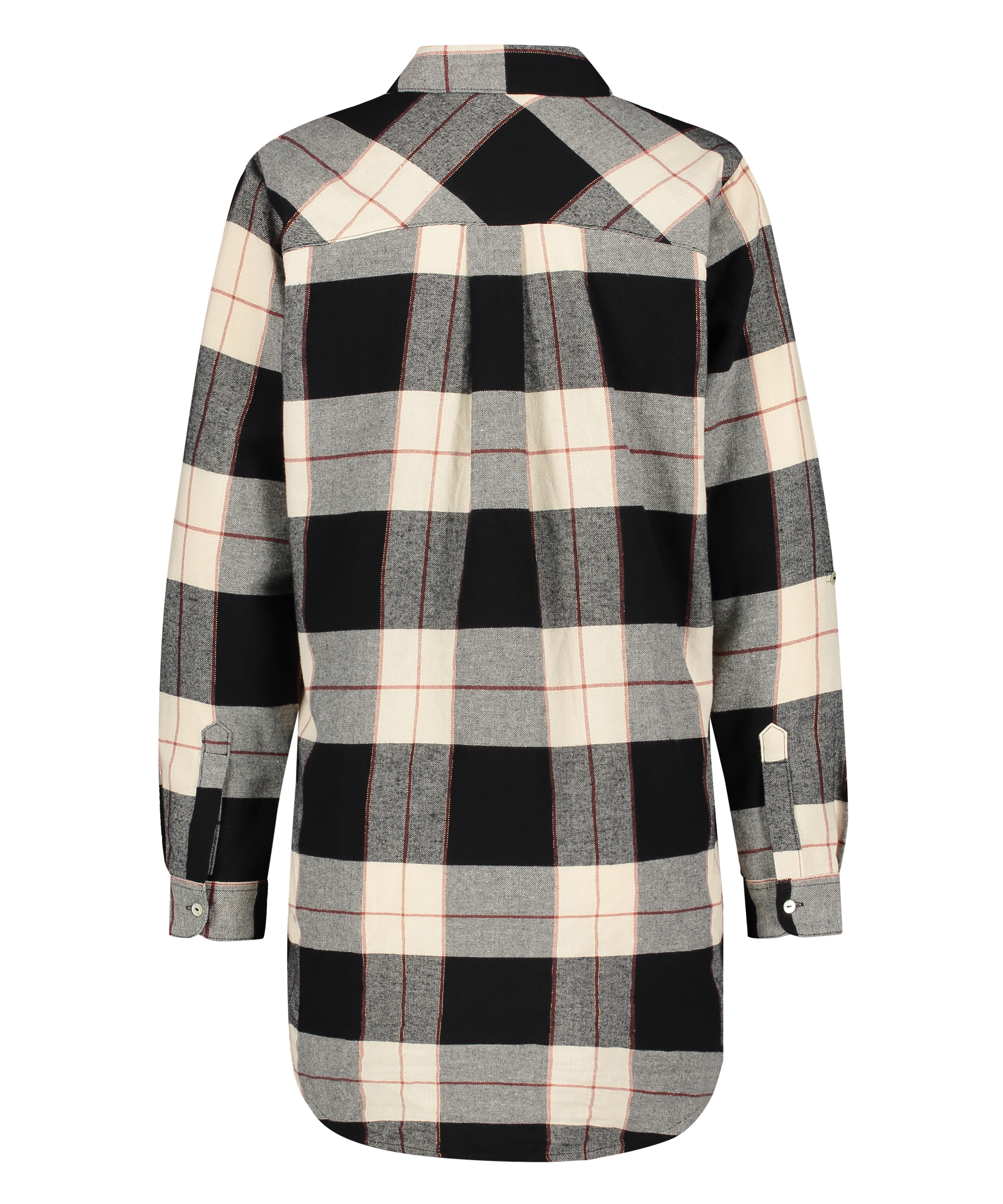 Longsleeved Nightshirt, Czarny, main