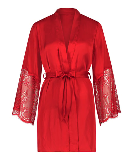 Kimono Satin Lace, Czerwony