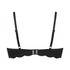 Usztywniany top bikini z fiszbinami Scallop, Czarny