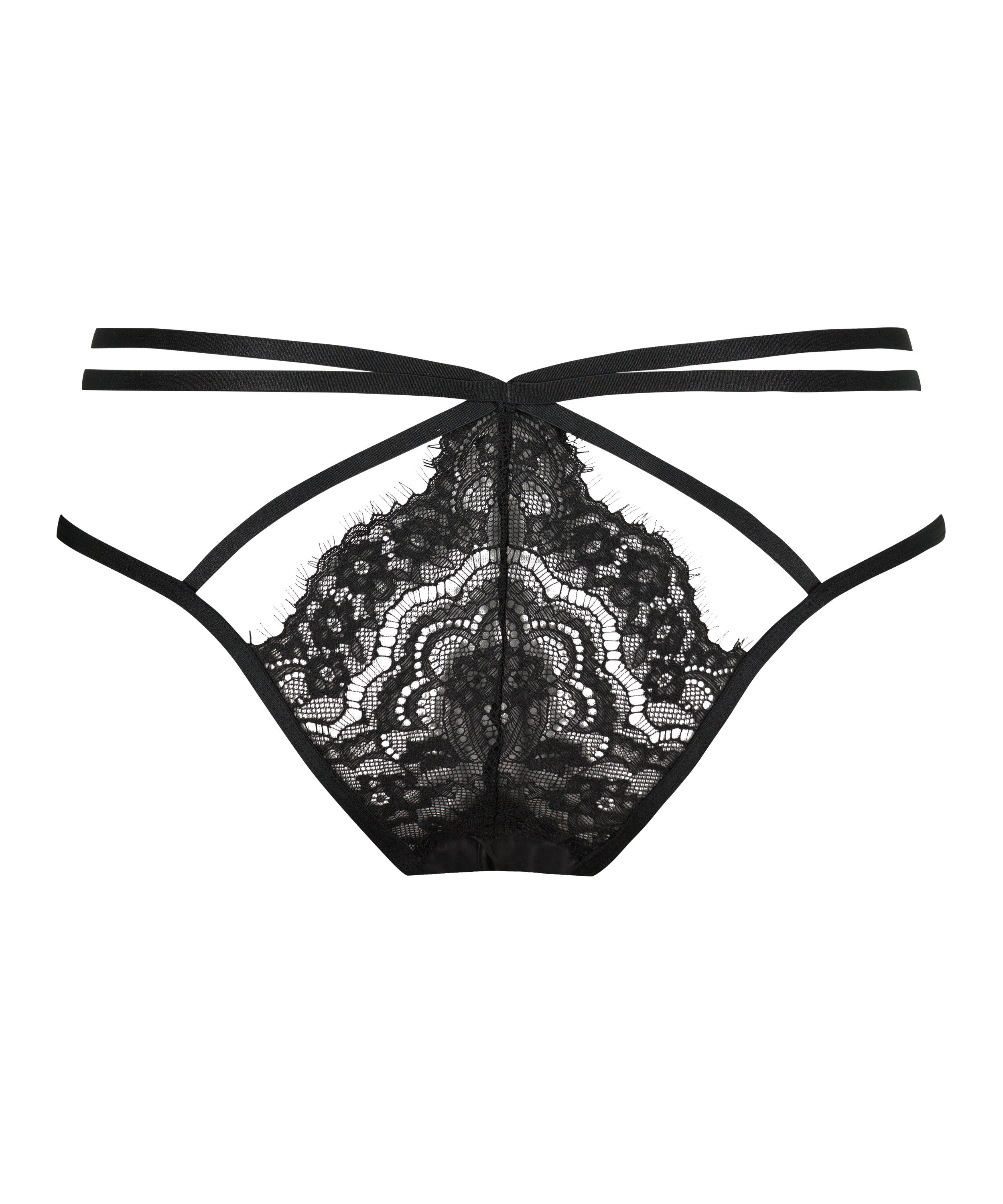 Seraphina majtki brazyliany z otwartym kroczem, Czarny, main