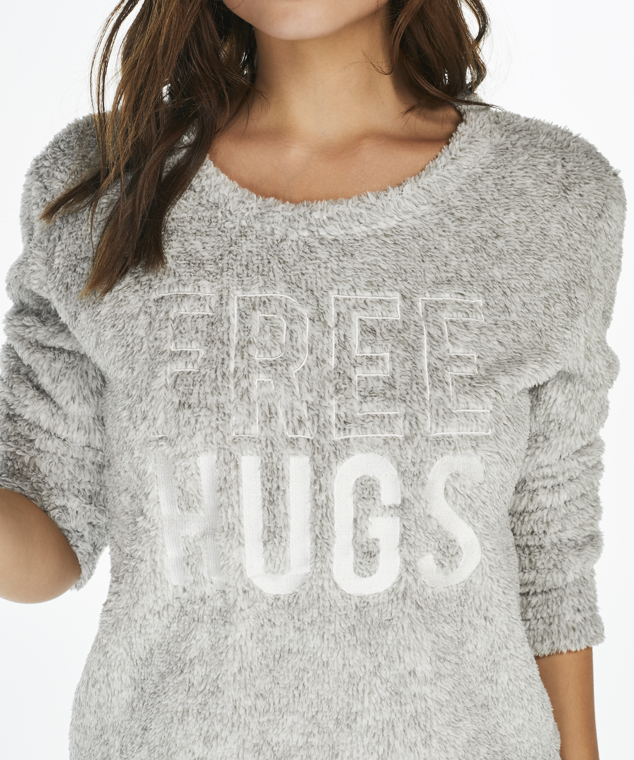 PJ Fleece Fairisle, Szary, main
